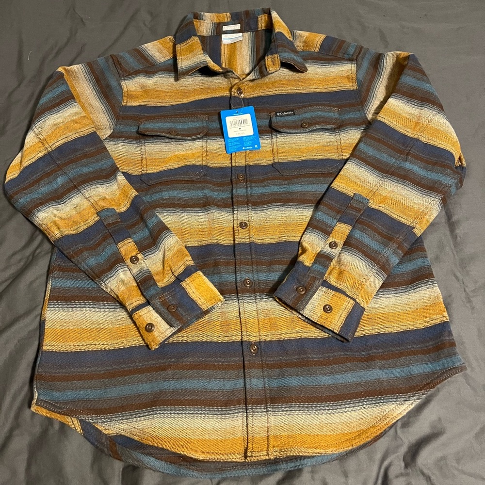 NWT Columbia Deschutes River Heavyweight Flannel button down shirt men’s medium